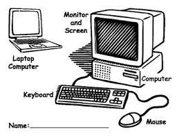What do you like to do on the computer? Computer Parts Coloring Page By Computer Lab Lady Tpt