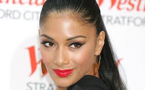 Shows that red hair looks great with bright red lipstick. Nicole Scherzinger With Red Lips And Black Hair Hd Desktop Wallpaper Widescreen High Definition Fullscreen