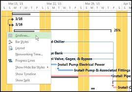 Changing The Gridlines On The Gantt Chart In Microsoft Project Microsoft Project Gantt Chart Microsoft