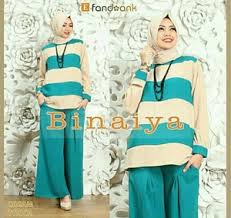 45+ model gamis setelan rok celana kulot terbaru 2020. Baju Muslim Wanita Setelan Hijab Celana Kulot 3 In 1 Modis