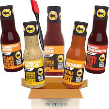 Buy Buffalo Wild Wings Sauce Variety Bundled With Silicone Basting Brush Caribbean Jerk Parmesan Garlic Asian Zing Medium Mango Habanero Each In 12 Oz Bottles Online In Vietnam B093qnd144