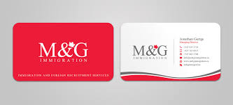 Follow these easy steps step 1. Bold Conservative Consulting Business Card Design For M G Immigration By Sandaruwan Design 17900023