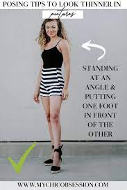 12 Posing Tips To Make You Look Thinner In Pictures With Examples How To Look Skinnier Posing Tips Looking Thinner In Pictures
