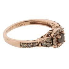 Levian 14k rose gold round chocolate brown diamond beautiful cluster halo ring. 14k Rose Gold Levian Chocolate Diamond Ring New York Jewelers Chicago