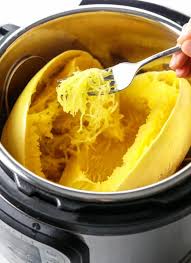 Place the squash, cut side up, on a large baking sheet. Instant Pot Spaghetti Squash In 7 Minutes Detoxinista