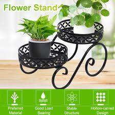 Iron plant pot stand are found in quirky and fun. Buy 2 Tier Metal Shelves Holder Flower Pot Plant Stand Shelf Display Indoor Outdoor Garden Home Patio At Affordable Prices Free Shipping Real Reviews With Photos Joom