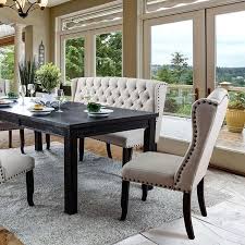 I Love The Look Of This Dining Room And Furniture The Upholstered Love Seat On The Side Of The Table Is Awe Dinning Room Decor Dining Table Sizes Dining Table