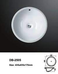 Check out our lowest priced option within round undermount bathroom sinks, the undermount bathroom sink in white by zurn. Product Name Round Undermount Sink Model No Db 2505 Dimension 435x435x175mm 1 Inch 25 4 Mm Volume 0 045cbm Undermount Sink Sink Undermount Sinks