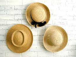 3 Vintage Straw Hats Instant Collection Farmhouse Wall Etsy Hats On Wall Vintage Straw Hat Farmhouse Wall Decor