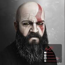 Pin By Mason Barton On My Projects Kratos God Of War God Of War Face God of war kratos glitches momentarily, and for a moment you can see his full face with no beard. pinterest