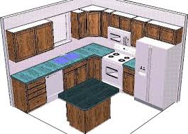 Standard 10x10 kitchen cabinet layout for cost comparison. 8x10 Kitchen Design Ideas