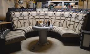 Finished 1 1 Millenium Falcon Bench Build Built In Bench Star Wars Room Millenium Falcon