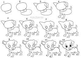 How To Draw A Puppy Step By Step Drawing Tutorial With Pictures Cool2bkids Dog Drawing For Kids Puppy Drawing Easy Easy Drawings