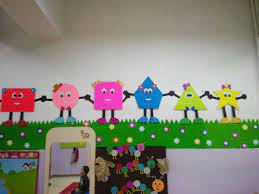 Preschool kindergarten classroom wall decorations valoblogi com | download. Preschool Shapes Bulletin Board Ideas For Kids 3 Funnycrafts Shapes Preschool Preschool Decor Preschool Crafts
