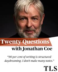 Our Twenty Questions interview this week is with Jonathan Coe  (@jonathancoewriter).⁠ ⁠ Head to the link in our bio to read it in full. ⁠  ⁠ Photo © Penguin Books