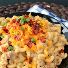 One Pot Bacon Cheeseburger Mac Cheese Recipe Yummly Recipe Cheeseburger Mac And Cheese Recipes Food