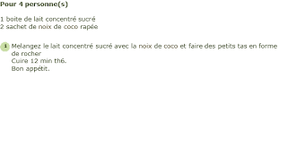 Une base de crème aux œufs dans laquelle on remplace le lait et le sucre par du lait. Recette Rochers A La Coco Facile Et Rapide