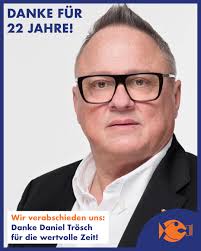 Sehr geehrte Kunden-/innen Liebe Freunde-/innen Im Januar dieses Jahres  haben wir Ihnen die neue Funktion von Daniel Trösch als «Senior Consultant»  angekündigt. Nach 22 Jahren seiner wertvollen und erfolgreichen Mitarbeit  als Leiter