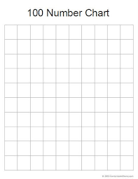 Free Math Printable Blank 100 Number Chart 100 Number