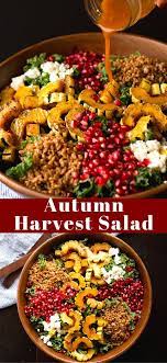 Autumn Harvest Salad With Pomegranates Fox And Briar Recipe Harvest Salad Autumn Salad Healthy Recipes