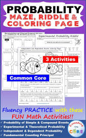 Probability Maze Riddle Color By Number Coloring Page Fun Math Activities Fun Math Activities Math Activities Fun Math