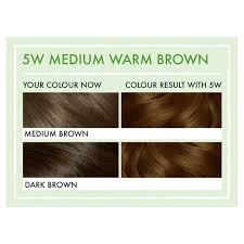 As you're mulling over the perfect dark brown hair hue for you, the first thing to keep in mind is where it falls on the color spectrum: Clairol Natural Instincts Hair Dye 5w Medium Warm Brown Ocado