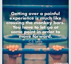 Getting over a painful experience is much like crossing the monkey ... via Relatably.com