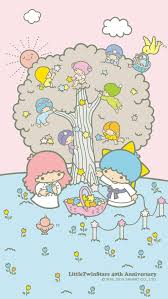 little twin stars wallpaper 2015 三月桌布 日本官方四十周年系列 stargazer little twin stars hello kitty wallpaper cute wallpapers