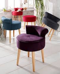 Home Affaire Samt Hocker Mit Kleiner Lehne In Lila Hocker Schlafzimmer Hocker Polster