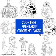 Spongebob s free for kidsb016. 200 Printable Coloring Pages For Kids Frugal Fun For Boys And Girls