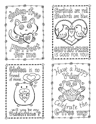 These printable valentine cards print in black & white and add some colors with markers or crayons. Gluten Free Valentine S Day Cards Plus 3 Treat Ideas G Free Kid