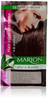 Rinse your hair for several minutes under hot water to remove any remaining hair color. Marion Hair Color Shampoo In Sachet Lasting 4 8 Washes 58 Medium Brown Buy Online In Burkina Faso At Burkinafaso Desertcart Com Productid 51277504