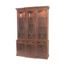 Light Crotch Lighted Breakfront China Cabinet Glass Shelves Breakfront China Cabinet China Cabinet