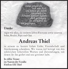 Andreas thiel früher aus cottbus in brandenburg hat folgende schule besucht: Traueranzeigen Von Andreas Thiel Lr Online Trauer De