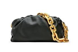 This statement handbag is uniquely designed from a woven straw material. Bottega Veneta Black Pouch Bag Gold Chain Release Hypebae