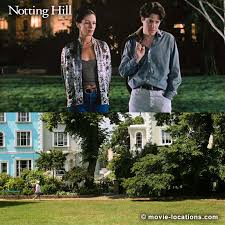 Filming Locations For Romantic Comedy Notting Hill 1999 With Hugh Grant And Julia Roberts Around London Including The Famous Blue Door Movies Outfit 1960s Outfits Julia Roberts