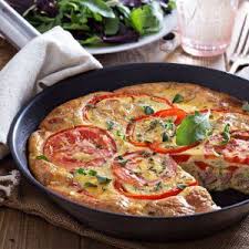 Recette Gateau D Omelette Aux Tomates Et Lardons Omelette Recettes De Cuisine Plat