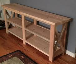 Diy Sofa Table Found On Shanty2chic Com Plans From Ana White Com With A Rustic Flair Ana White Diy Sofa Tab Diy Sofa Table Wood Sofa Table Rustic Sofa Tables