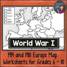 World War I Map Activity 1914 And 1918 Europe Maps Print And Digital Social Studies Worksheets Europe Map World War