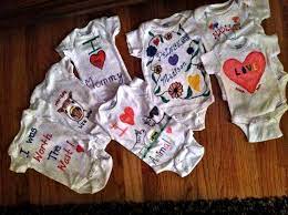 Cute Baby Shower Idea This Could Be A Cute Idea Description From Pinterest Com I Searched For T Baby Shower Onesie Decorating Baby Shower Onesie Baby Shower