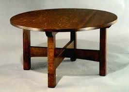 Antique arts & crafts lamp table by heywood wakefield offers oak frame with wicker panels and shaped skirt with lower display shelf, without label, circa 1910 measures: Arts Crafts Round Coffee Table