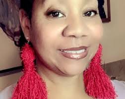 Red Hot Small/med “clip On” Red Scrubby Yarn Tassel Earrings!!!(multiple  Colors Avail).