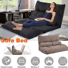 Mejores precios 2020 en futon lounge chair. Sofa Bed Adjustable Folding Futon Sofa Video Gaming Sofa Lounge Sofa With Two Pillows Folding Lazy Sofa Chair Wish