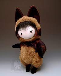 Tanuki Raccoon Dog Plush Doll By Hatsukoi Dog Doll Art Dolls Fantasy Art Dolls