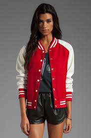 Lovers Friends For Revolve Varsity Jacket In Red From Revolveclothing Jacket Outfit Women Varsity Jacket Women Varsity Jacket