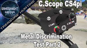 If you want to get fantastic results on beach searches there is no better cheap metal detector! C Scope Cs4pi Metals Discrimination Test Part 2 Youtube