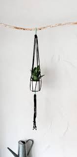 Makramee Blumenampel Schwarz Hangender Topf Boho Deko Pflanzen Deko Balkon Dekoration Hangetopf Macrame Plant Hanger Macrame Plant Plant Hanger