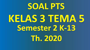 Soal Pts Kelas 3 Tema 5 Semester 2 Th 2020 Di 2020 Motivasi Kurikulum Sekolah