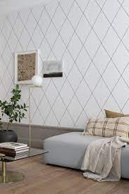 grafisch behang robin white van sandberg wallpaper wit behang zwart en wit behang kamer decoratie