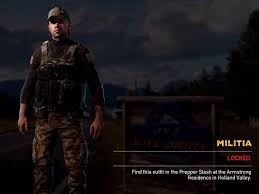 In Far Cry 5 The Militia Outfit Has Both Of The American Flags On Backwards The Star Part Is Supposed To Face Forward Farcry
